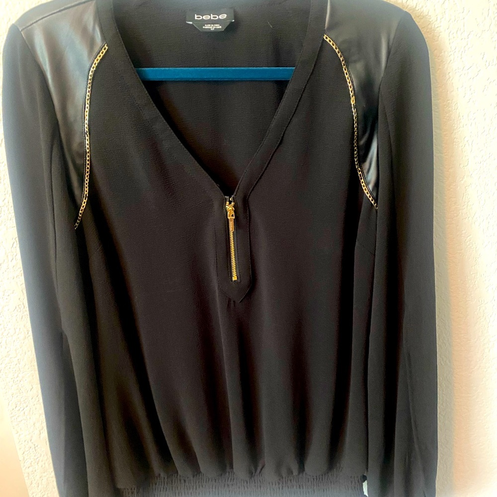 Bebe blouse black dressy